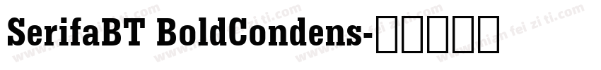 SerifaBT BoldCondens字体转换